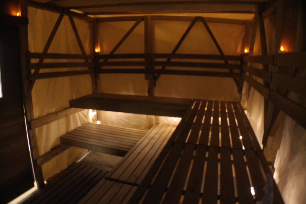 Sauna tent interior